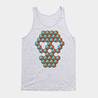 Honeycomb Skull Old Copper Tank Top